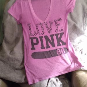 Low cut neck Pink size medium